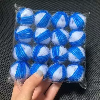 Нейлоновый шарик для чистки, шарик для стирки, препятствующий запутыванию, впитывает волосы, физический дезактивирующий шарик для стирки One Size синий