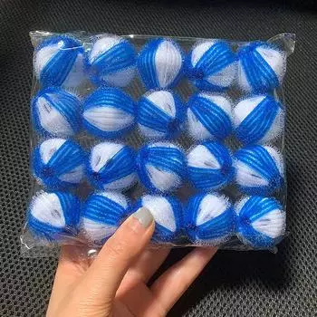 Нейлоновый шарик для чистки, шарик для стирки, препятствующий запутыванию, впитывает волосы, физический дезактивирующий шарик для стирки One Size синий