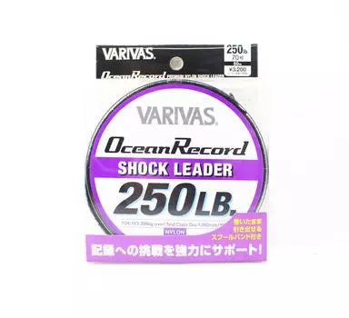 Нейлоновый шнур Varivas Ocean Record Shock Leader, 50 м, 250 фунтов (0009) чистый