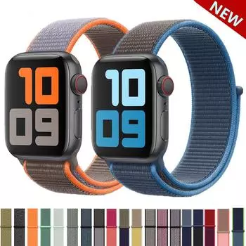 Нейлоновый спортивный ремешок для Apple Watch ремешок 44мм/40мм Apple Watch 6 SE 5 4 3 ремешок Iwatch ремешок 38мм/42мм браслет с аксессуарами для часов