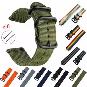 Нейлоновый спортивный ремешок для часов Gear S3 S2 S4 Frontier/classic sport Active 2 Galaxy 46 мм 42 мм для часов huawei 3 Gt 2 2e pro amazfit 24mm