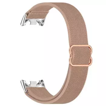 Нейлоновый трикотажный ремешок для Xiaomi band 9 8 NFC-ремешок Эластичный ремешок для часов для Xiaomi smart band 9 8 Чехол для ремешка аксессуары For Mi band 8 светло-коричневого