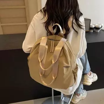 Нейлоновый женский рюкзак большой вместимости с прочной застежкой-молнией, универсальная сумка через плечо