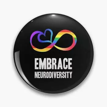 Нейроразнообразие, осведомленность об аутизме, дизайн, мягкая кнопка, булавка, забавный любовник, милый мультяшный декор, шляпа, женская одежда, значок, подарок, булавка на лацкан