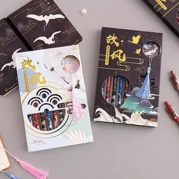 Нейтральная ручка. Студенты используют ручку на водной основе для печати черной 0,5-миллиметровой подписи. So Wind B - press [black]