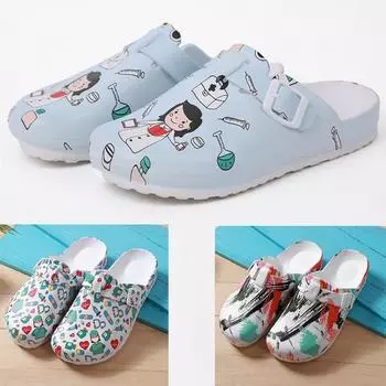 Нейтральные матовые туфли Легкие медицинские тапочки-сабо с противоскользящей подошвой 36 чёрный