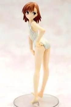 Некий научный рейлган Микото Мисака фигурка в белом купальнике аниме-версия.