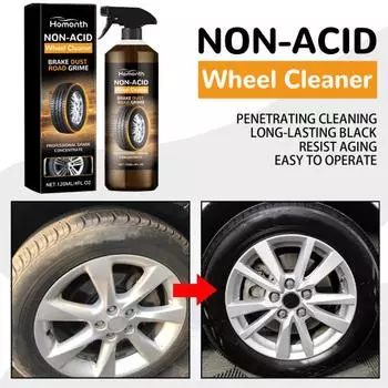 Некислотный очиститель для автомобильных колес. Быстродействующий, экологически чистый, мощный очиститель пыли. Очиститель для колес и шин.