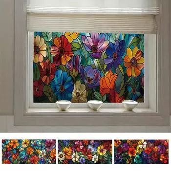 Неклеящаяся наклейка на окно, электростатическая, без клея, защита от ультрафиолета, прочная, приватная, декоративная наклейка