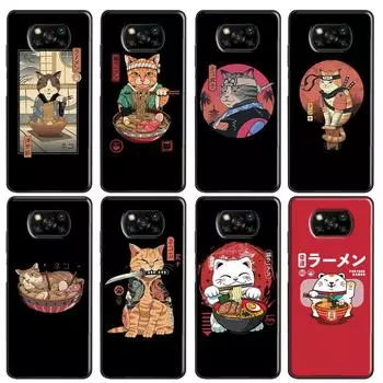 Чехол для телефона Neko Ramen Japan Cat Anime для Xiaomi Mi 11T Pro 10T 11 Lite 11 Ultra Coque для POCO F3 X3 GT M3 M4 X3 Pro Mi 10Lite