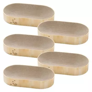 Nekoichi Nail Sharpener Balibari Bowl XL Oval Light Brown Set of 5 in Oval XL 5 pieces [Sold Case] a) k)