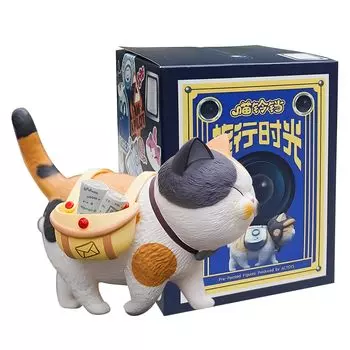 Nekoma no Suzu Travel Time Light Series Игрушка в коробке с изображением кота, набор игрушек, мини-фигурка кота, аксессуары для вечеринки по случаю дня рождения