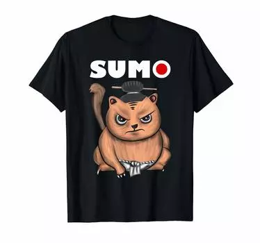 Nekomawashi Sumo Rikishi Wrestling Sumotori T-shirt чёрный