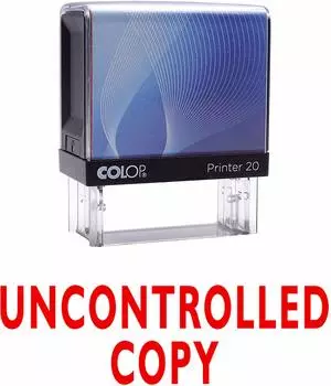 НЕКОНТРОЛИРУЕМАЯ КОПИЯ Самопечатающаяся резиновая печать на заказ Colop Office Stationary P20 Mini Impression Area: 14 mm x 38 mm красный