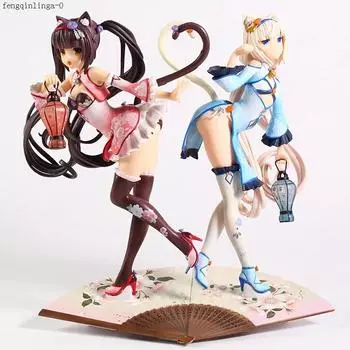 Некопара: Аниме сексуальная девушка Chocola Vanilla рисунок китайское платье издание модель игрушки