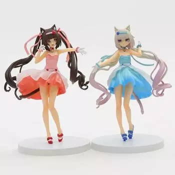 Nekopara Chocola Vanilla Коктейльное платье Ver Рисунок Модель из ПВХ Коллекция Подарочное украшение Статуэтка
