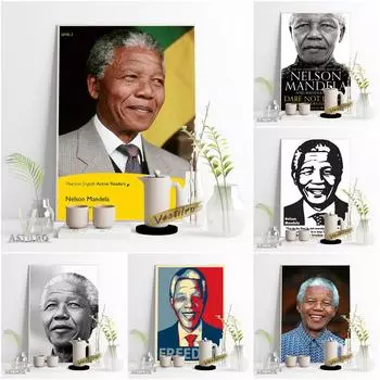 Нельсон Мандела, Великий Лидер, Плакат Знаменитости, Портрет Звезды, Фотостенная Картина 21cm30cm NoFrame