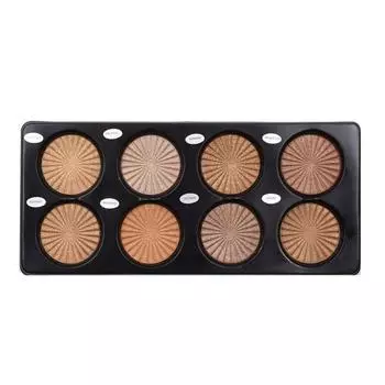 Нелетучая пудра, долговечная трехмерная подравнивающая осветляющая 8-цветная контурная пудра, глянцевая палитра для макияжа 1pc