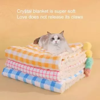 Нелиняющее одеяло для щенков из дышащей шерсти ягненка, защитное M красный