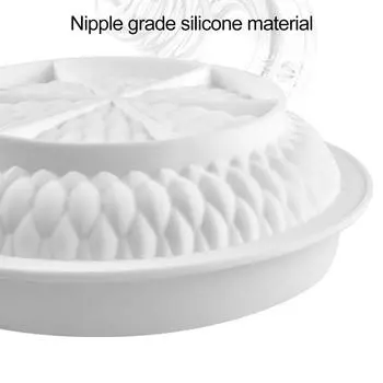 Нелипкая белая форма для муссового торта Мягкая силиконовая форма для выпечки Шифоновая форма для торта для выпечки белый