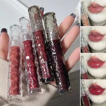 Нелипкая женская помада прозрачный тюбик модная антипригарная чашка блеск текстура H