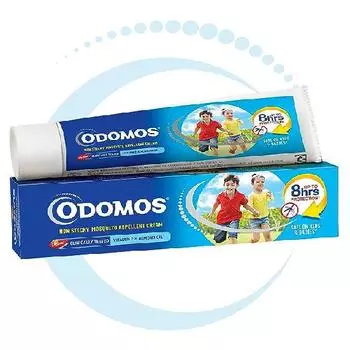 Нелипкий крем от комаров Odomos с витамином Е и миндалем, 50 г pack of 1