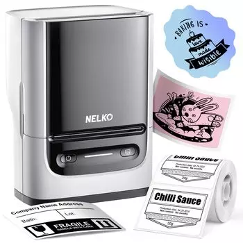 Nelko PM220 Этикет-писатель 2-дюймовый ценник этикетка DIY коммерческий производитель этикеток небольшой QR термопринтер этикеток Bluetooth соединение почтовый