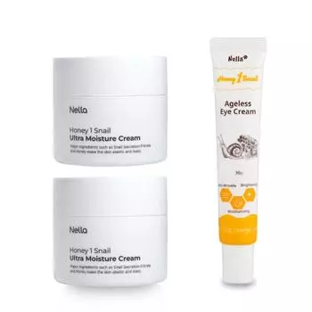 Nella Honey One Snail Snail Cream 2pcs + Eye Cream, 1pc