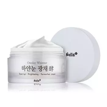 Nella One Day Whitener White Eye Tone Up Glow Ферментированный крем 50 мл, 1 упаковка