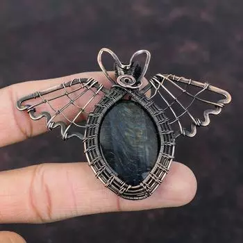 Неллит Медный Драгоценный Камень Подвеска Проволока Обернутая Подвеска Дизайнерские Ювелирные Изделия Ручной Работы Женщин Подвеска Неллит Ювелирные Изделия Бабочка Проволока Подвеска Для Подарка