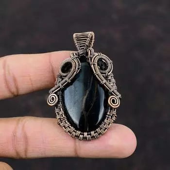 Nellite Gemstone Pendant Copper Wire Wrapped Jewelry Handmade Pendant Copper Wire Pendant Nellite Jewelry Latest Design Pendant Gift For Her