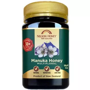 NELSON Delicious Мультифлоральный мед Манука MG30+ (500г)