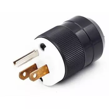 NEMA 5-15P 15A 125V Прямой штекерный разъем для замены, прочный нейлон