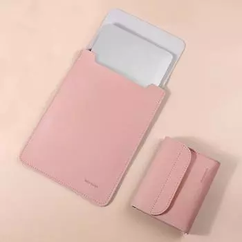 Немагнитная сумка для ноутбука, водонепроницаемая портативная сумка для компьютера с защитой от падения, плоский чехол M розовый