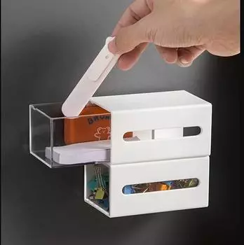 Немаркирующая наклейка для хранения, туалетная водонепроницаемая ткань, перфорированная стойка без хлопка, телескопическая коробка для хранения белый