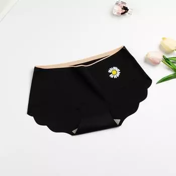 Немаркирующее нижнее белье из ледяного шелка для женщин, дышащие трусы для йоги и фитнеса M чёрный