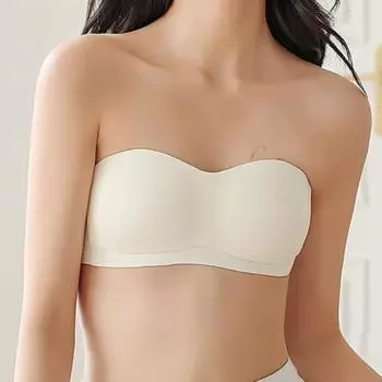 Немаркирующий низ, бюстгальтер без бретелек, препятствующий ходьбе, нижнее белье, женская красота, задняя часть бюстгальтера, фиксированная чашка, нескользящая обертка S светло-зеленый