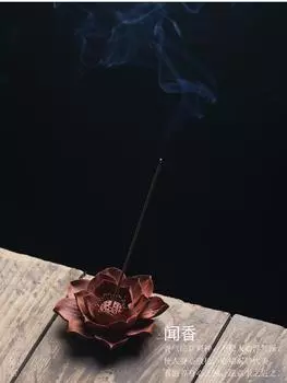 Нематериальное культурное наследие, чистое ручная работа, подставка для благовоний в виде цветка красного цвета, курильница, керамические цветочные украшения