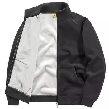 Немецкая флисовая толстовка Мужская флисовая куртка Мужской свободный кардиган Повседневная куртка со стойкой воротником Флис XXXXXL