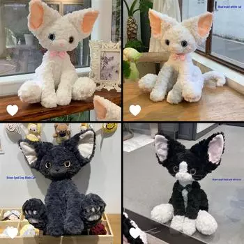 «Немецкая кудрявая плюшевая игрушка-кошка — милый кошачий компаньон и подарок на день рождения» 40cm (0.4kg)