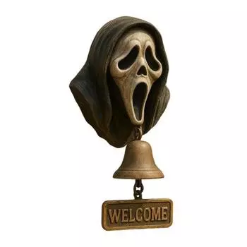 Немецкая овчарка Приветственный колокольчик Настенный Кричащий призрак Дверной звонок Ретро Собачий дверной звонок с табличкой «Добро пожаловать» для парадного крыльца Садовой двери A