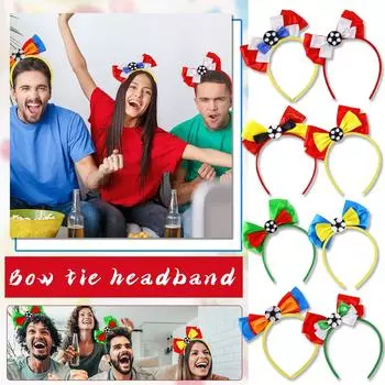 Немецкая повязка на голову для болельщиков, реквизит для вечеринки в честь футбольного клуба, повязка на голову для черлидинга One Size