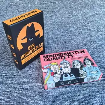 Немецкая версия карточной игры Der Hochstapler Minderheiten Quartett