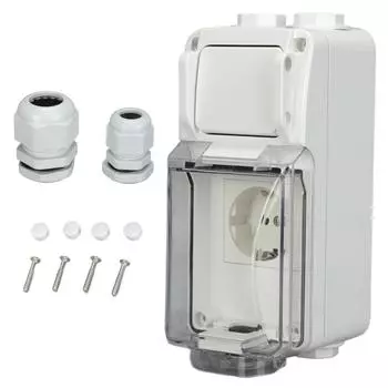 Немецкая водонепроницаемая розетка IP66, устойчивая к погодным условиям, тумблер для использования в саду 250 В 16 А