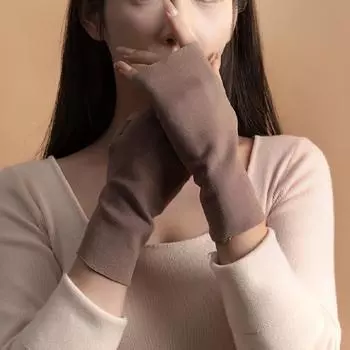 Немецкие бархатные перчатки без пальцев для сенсорных экранов для студентов – теплые, тонкие, осенние и зимние перчатки