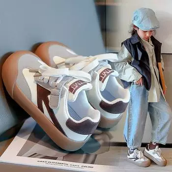 Немецкие кроссовки для детей 5-10 лет, корейские ретро-кеды, мягкая подошва, повседневная обувь для студентов 26 розовый