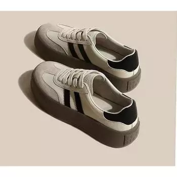 Немецкие кроссовки из натуральной кожи на толстой подошве для женщин, весенние новые модные классические универсальные повседневные спортивные кроссовки для сноуборда 35 белый