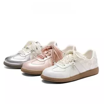 Немецкие кроссовки из натуральной кожи, женские летние новые плоские кроссовки, дышащие белые туфли, повседневные кроссовки в национальном стиле 35