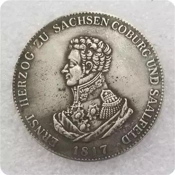 Немецкие памятные коллекционные сувениры 1817 года, серебряные монеты разноцветный