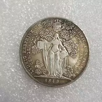 Немецкие памятные коллекционные сувениры 1845 года, серебряные монеты